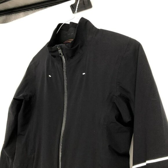 KJUS black full zip jacket white trim size small  lined mesh interior - Picture 10 of 16